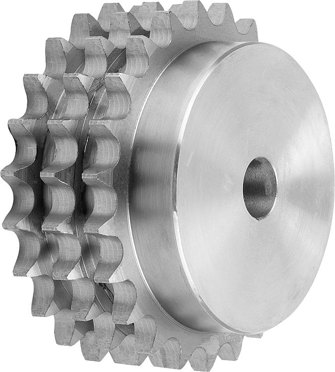 PIGNON TRIPLE AVEC MOYEU ISO 10B3 - 5/8” x 3/8”- PAS 15.875 x 9.65mm