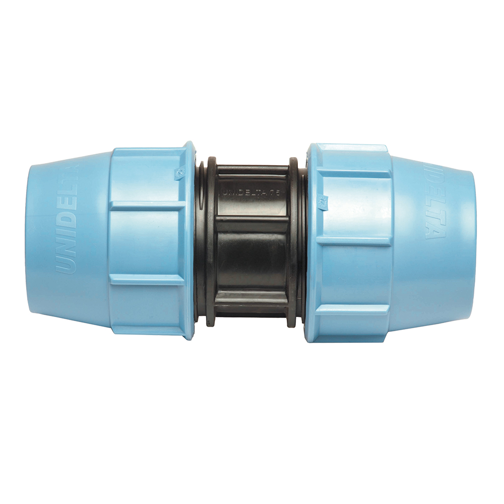 UNION EGALE A COMPRESSION EN PP POUR TUBE PEHD PN16