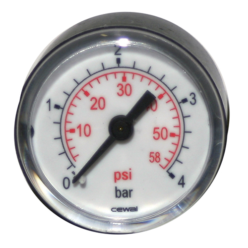 MANOMETRE BOITIER BIMETAL SEC Ø 40 - RACCORD LAITON AXIAL 1/8"