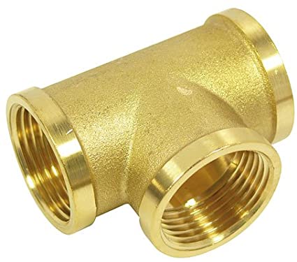 TE FEMELLE LAITON 1/4"