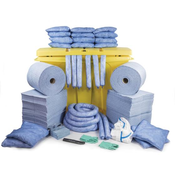 KIT ANTI-POLLUTION HYDROCARBURE – CAISSE PALETTE ABSORPTION  : 800 L