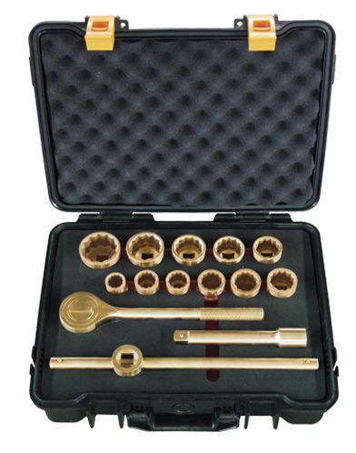 JEU DE DOUILLES ET ACCESSOIRES ANTI-ETINCELLES 24 PCS DE 3/4" Al-Br ALYCO