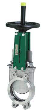 VANNE A GUILLOTINE A VOLANT TIGE MONTANTE - CORPS INOX 316 (CF8M) PELLE - INOX 316L