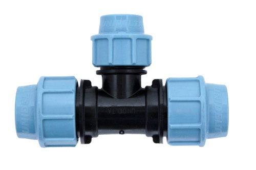 TE REDUIT A COMPRESSION POUR TUYAU PEHD