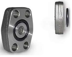 BRIDE PLEINE SAE A FACE RAINUREE POUR JOINT SERIE 6000 - ACIER NOIR A105N SAE -  ISO 6162-2 ASTM A105N - DIAM 2"